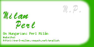 milan perl business card